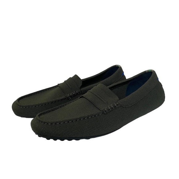 Rothy\'s The Driving Loafer Shoes Size M12.5 Olive Green Knit Slip On Casual main image 6